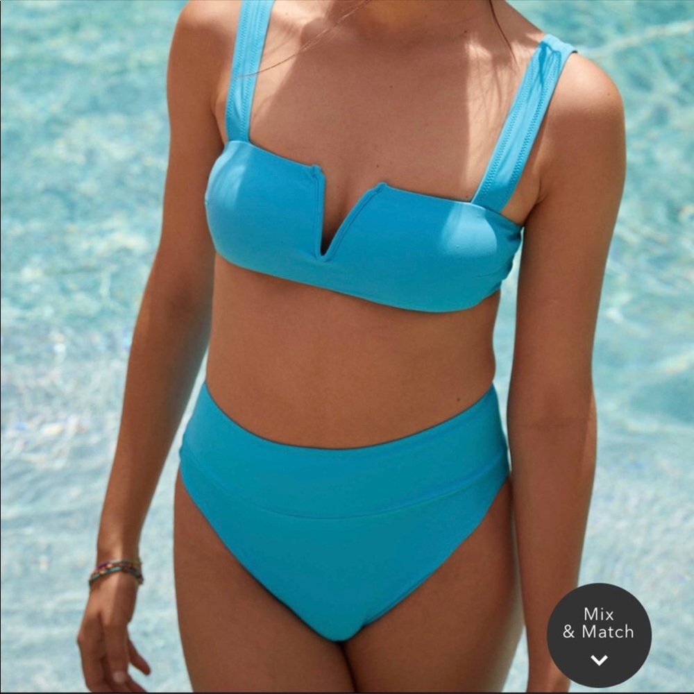 Sky Blue V Bandeau Aerie Bikini Set